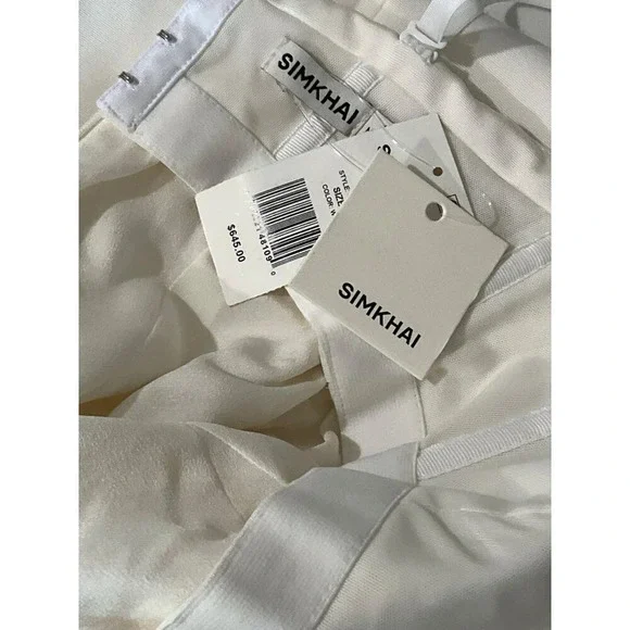 SIMKHAI Caspian Bustier Midi Dress in White New Womens Bodycon Corset - Picture 9 of 15